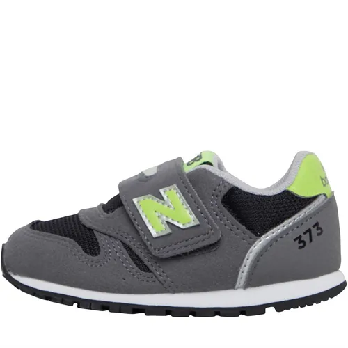 New Balance Infant 373 Hook And Loop Trainers Grey/Black/Green