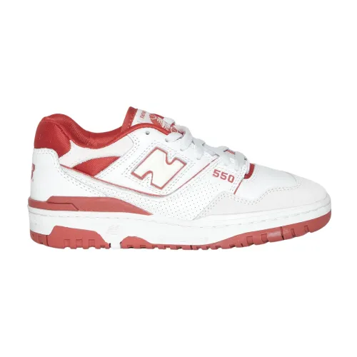 New Balance , Leather Sneakers with Fabric Details ,Red male, Sizes: