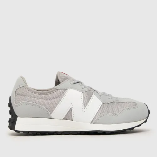 New Balance Light Grey 327 Youth Trainers