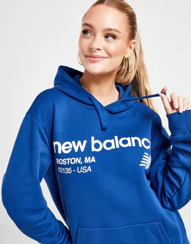 New Balance Logo Hoodie - Navy - Womens