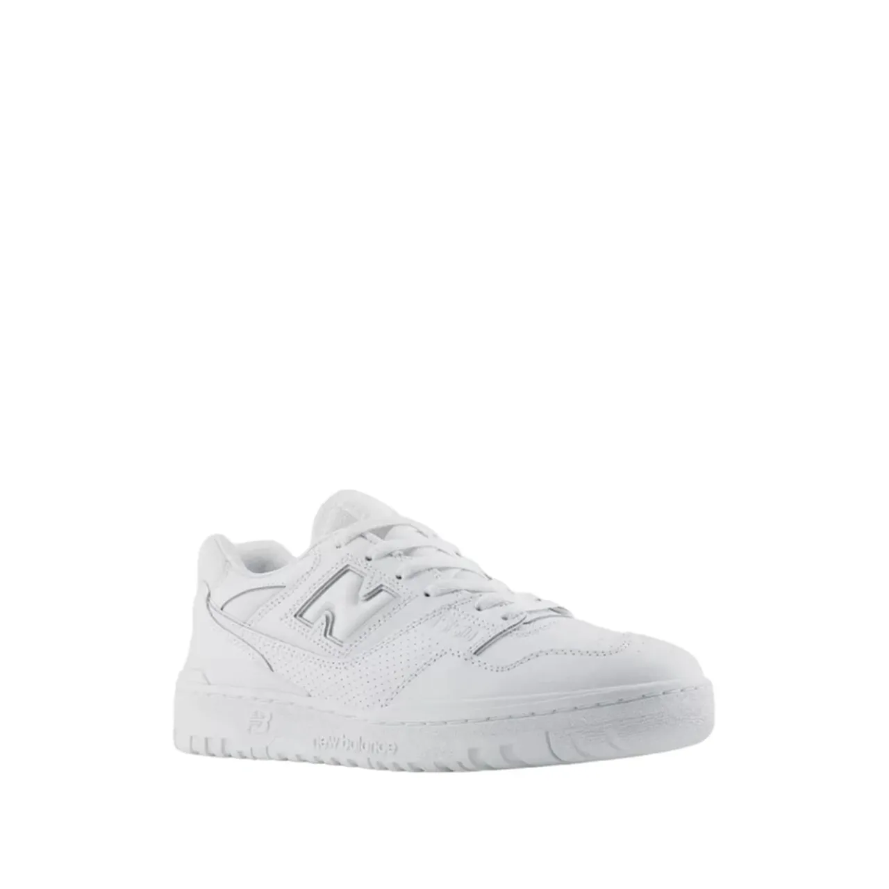 New Balance , Logo Leather Sneakers with Rubber Sole ,White female, Sizes: