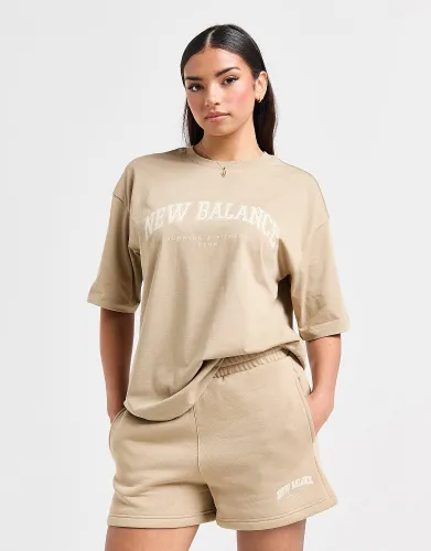 New Balance Logo Shorts - Brown - Womens