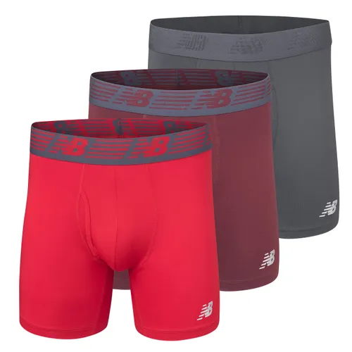 New Balance Men's 6 Boxer Brief Fly Front with Pouch