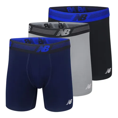 New Balance Men's 6" Boxer Brief Trunk Underpants Fly Front