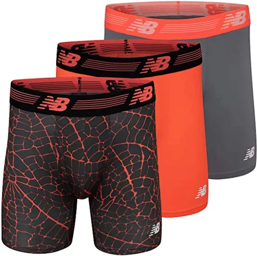 New Balance Men's 6" Boxer Brief Trunk Underpants Fly Front