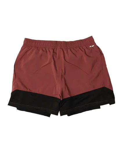 New Balance Mens Accelerate Pacer 5 Inch 2-in-1 Shorts in Burgundy
