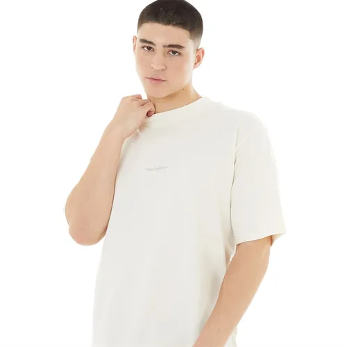 New Balance Mens Athletics Linear T-Shirt White