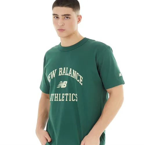 New Balance Mens Athletics Varsity Graphic T-Shirt Nightwatch Green
