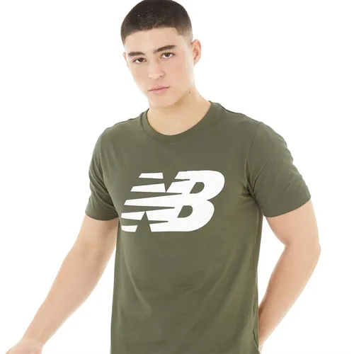 New Balance Mens Classic Graphic Logo T-Shirt Olive
