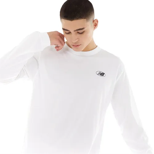 New Balance Mens Essentials Novelty Logo T-Shirt White