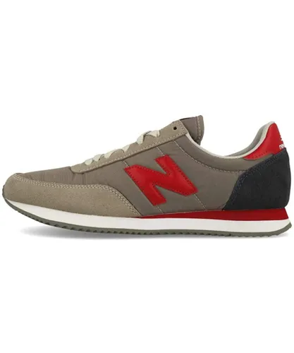 New Balance Mens Marblehead Neo Crimson Sneakers in Grey Suede