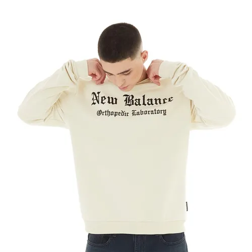 New Balance Mens Science Sweatshirt Bone