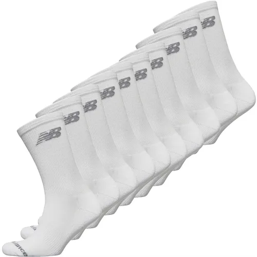 New Balance Mens Ten Pack Cushioned Crew Socks White