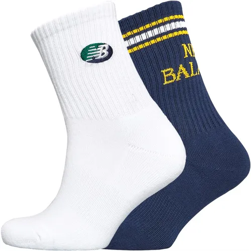 New Balance Mens Two Pack Ankle And Crew Socks Multi