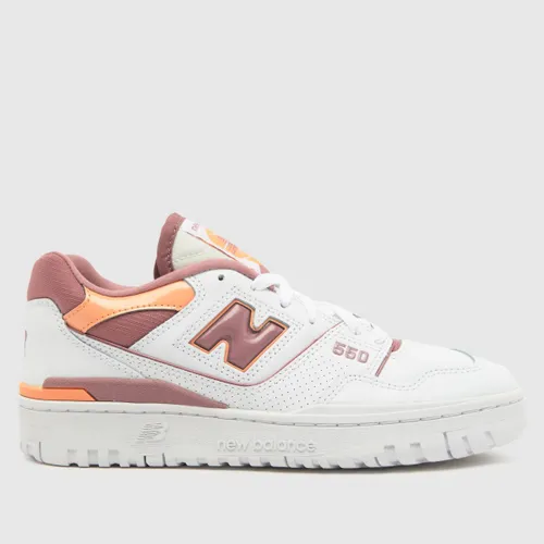 New Balance nb bb550 Trainers in White & Pink