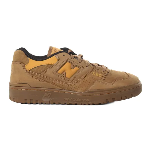New Balance , Suede Leather Sneakers ,Brown male, Sizes: