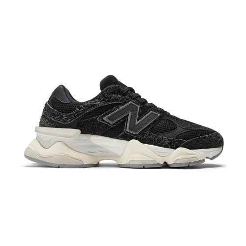 New Balance , Suede Leather Sneakers with Logo Detail ,Black male, Sizes: