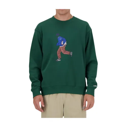 New Balance , Sweatshirts ,Green male, Sizes: