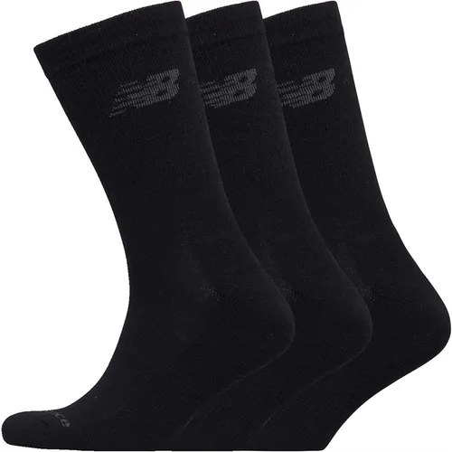 New Balance Three Pack Cushioned Crew Socks Black