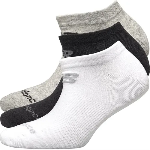 New Balance Three Pack No Show Socks Black/Grey/White