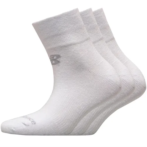 New Balance Three Pack Quarter Socks White