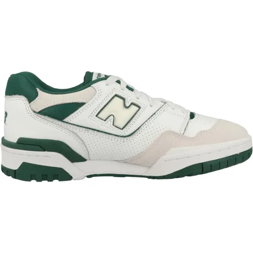 New Balance , White Green Leather Unisex Sneakers ,Multicolor male, Sizes: