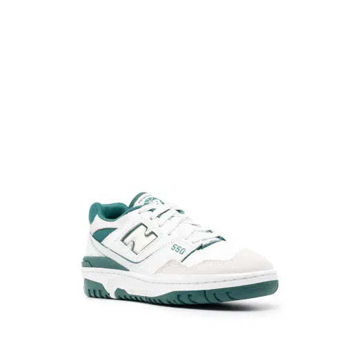 New Balance , White Leather Low-Top Sneakers ,White male, Sizes: