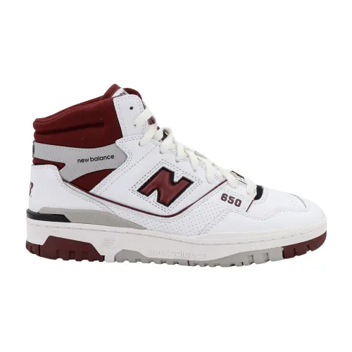 New Balance , White Leather Sneakers with Monogram ,White male, Sizes: