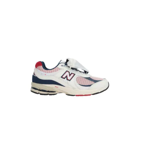 New Balance , White Low-Top Leather and Mesh Sneakers with Contrast Details ,Beige male, Sizes: