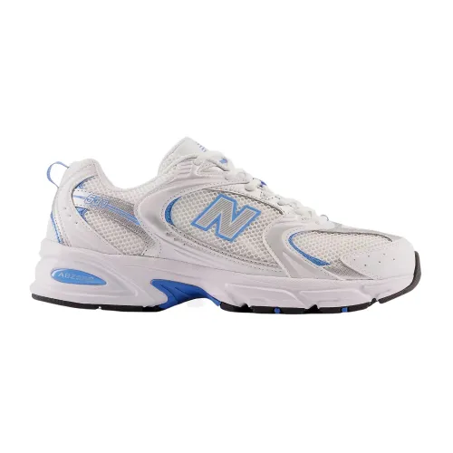 New Balance , White Metallic Blue Sneakers 530 ,White female, Sizes: