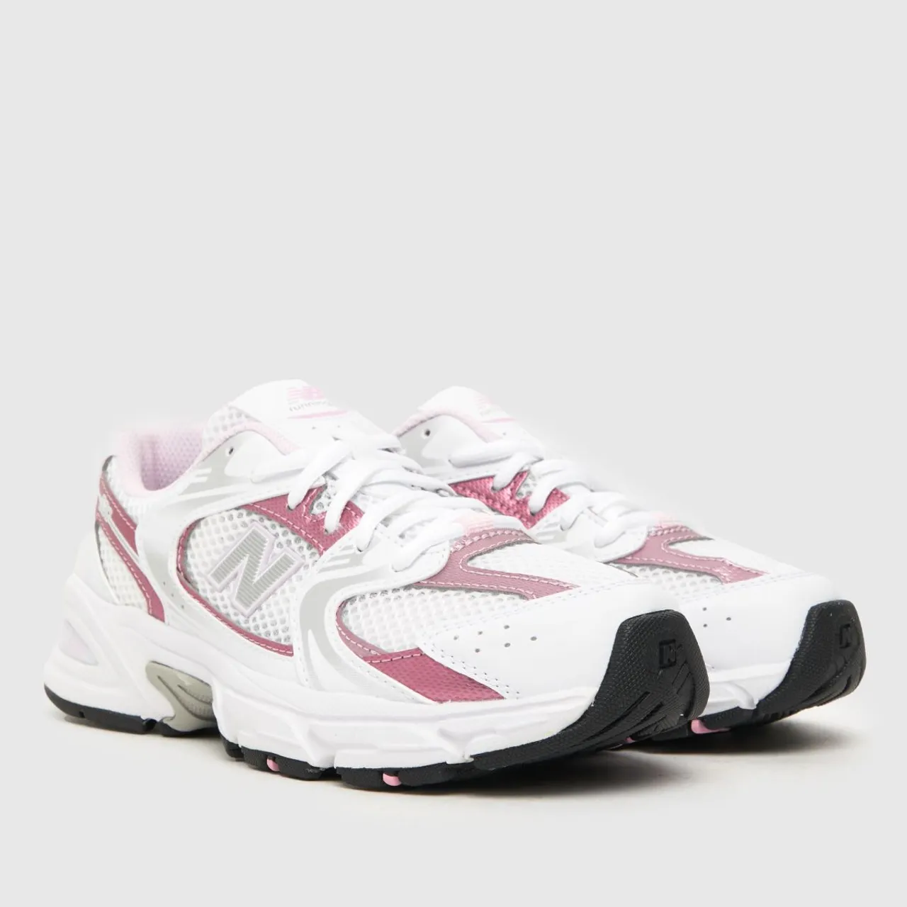 New Balance White & Pink 530 Girls Youth Trainers
