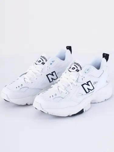 New Balance White With Navy Mx608v1 Trainers