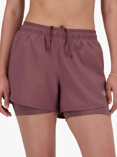 New Balance Women's 2-in-1 Shorts, Licorice - Licorice - Female