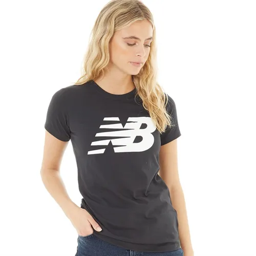 New Balance Womens Classic Flying Logo Graphic T-Shirt Black