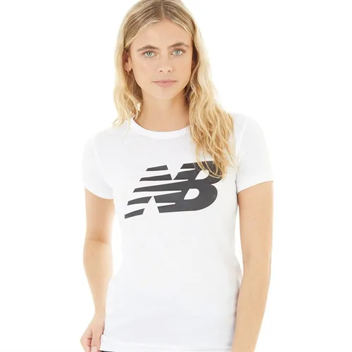 New Balance Womens Classic Flying Logo Graphic T-Shirt White