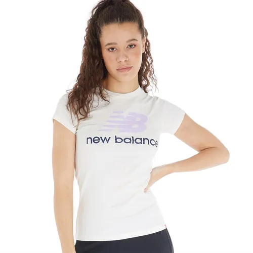 New Balance Womens Essential Stacked Logo T-Shirt Multi Colour