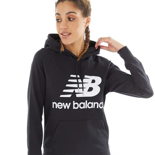 New Balance Womens Essentials Logo Hoodie Black