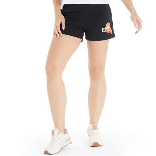 New Balance Womens Essentials Super Bloom Shorts Black