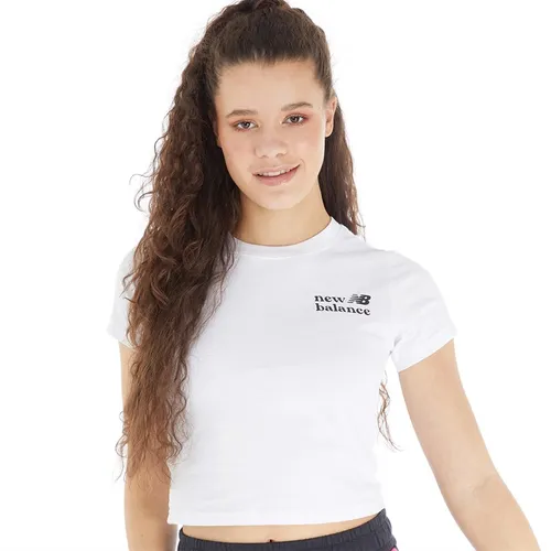 New Balance Womens Essentials Super Bloom T-Shirt White