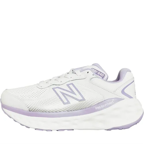 New Balance Womens Fresh Foam X 840F 2E Wide Fit Walking Shoes White/Lilac