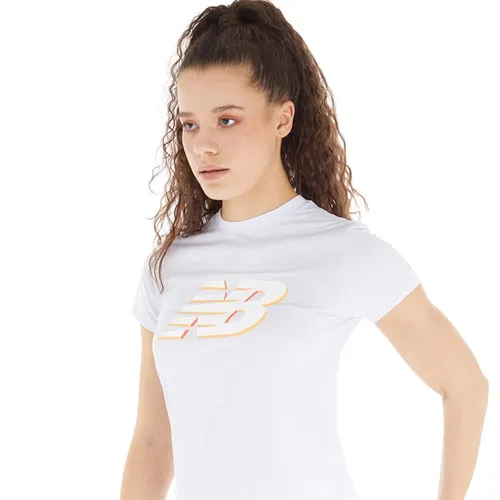 New Balance Womens Graphic Accelerate Running T-Shirt Libra