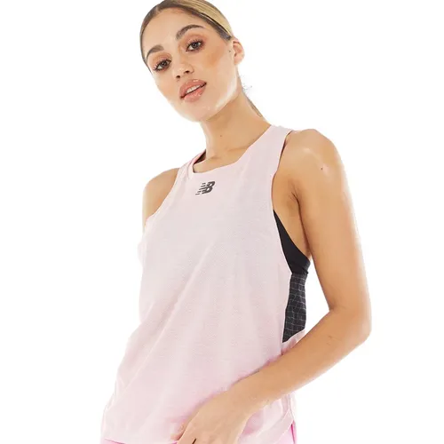 New Balance Womens Impact Luminous Running Vest Stone Pink Heather