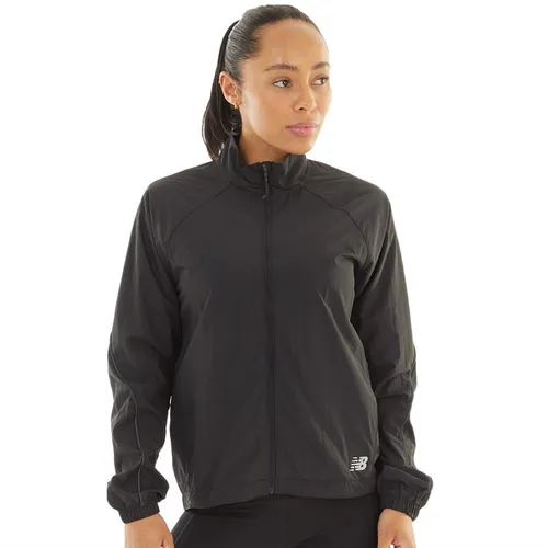 New Balance Womens Impact Packable Running Jacket Black