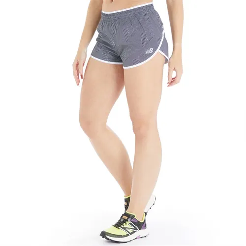 New Balance Womens Printed Accelerate 2.5inch Running Shorts Grey