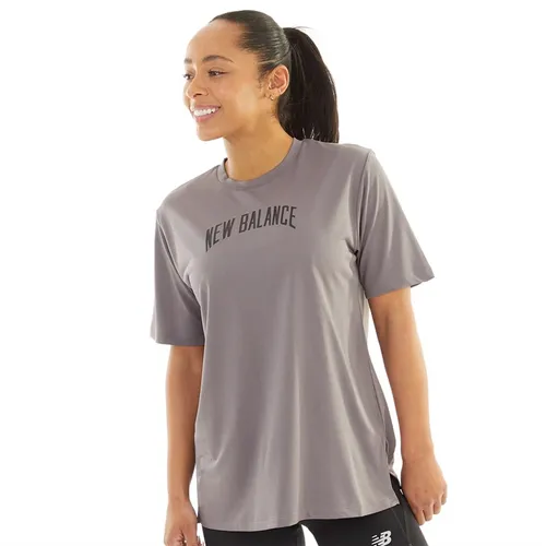 New Balance Womens Relentless Oversized T-Shirt Zinc