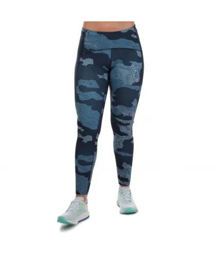 New Balance Womenss Printed Impact Run Tights in Blue
