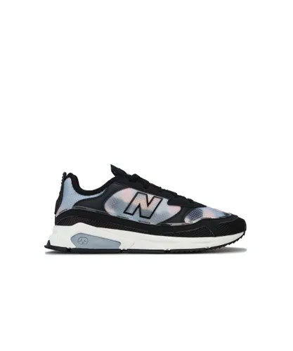 New Balance Womenss X Racer Trainers in Black Textile