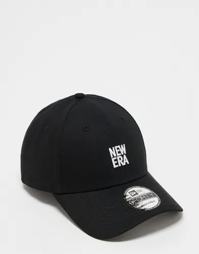 New Era branded 9forty cap in black