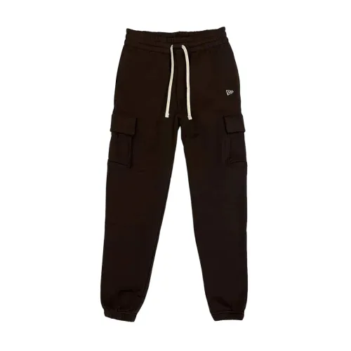 New Era , Comfortable Cotton Sweatpants ,Brown male, Sizes: