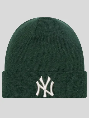 New Era Green New York Yankees League Essential Cuff Knit Beanie
